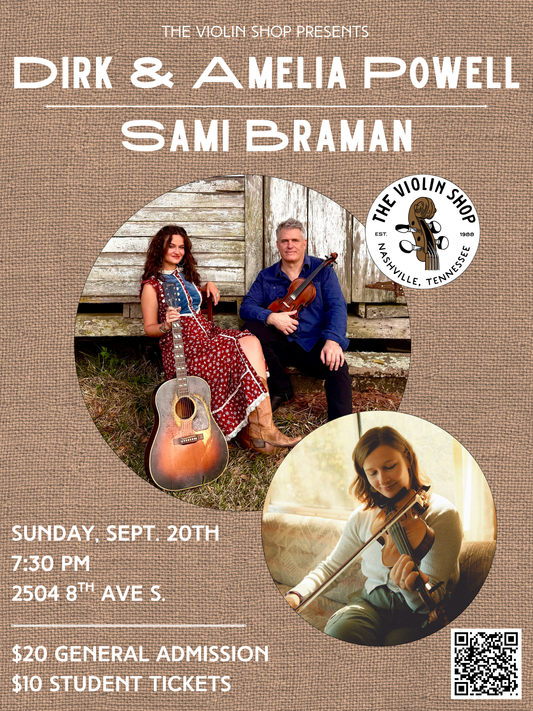 DIRK & AMELIA POWELL w/ SAMI BRAMAN - CONCERT TICKET